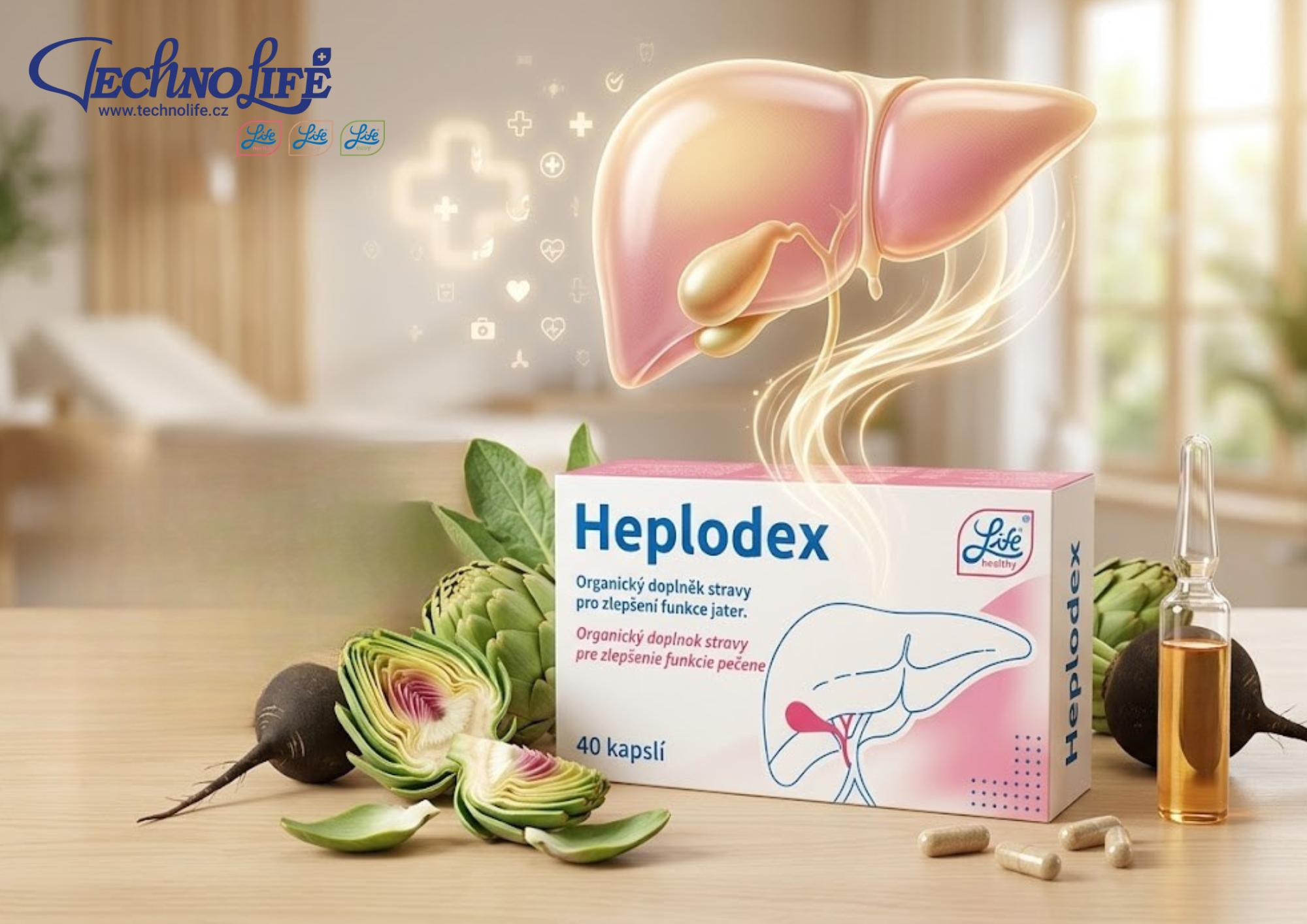 Heplodex: Cholin, rostlinné extrakty a vitaminy v jednom